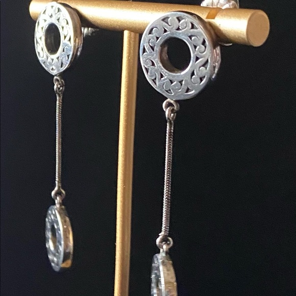 Lois Hill Sterling Silver Disc Dangle Earrings - Picture 2 of 8